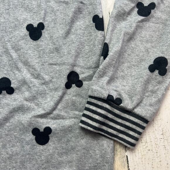 Disney Mickey Mouse Grey‎ & Black Polka Dot Sleep Top- Womens XS - Picture 3 of 7